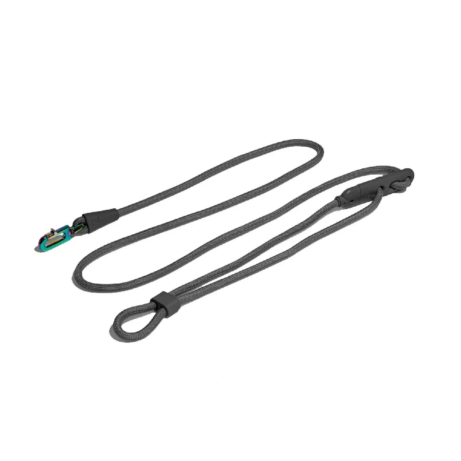 Guia para Caes Maos Livres Leash Titanium Grey Zeedog